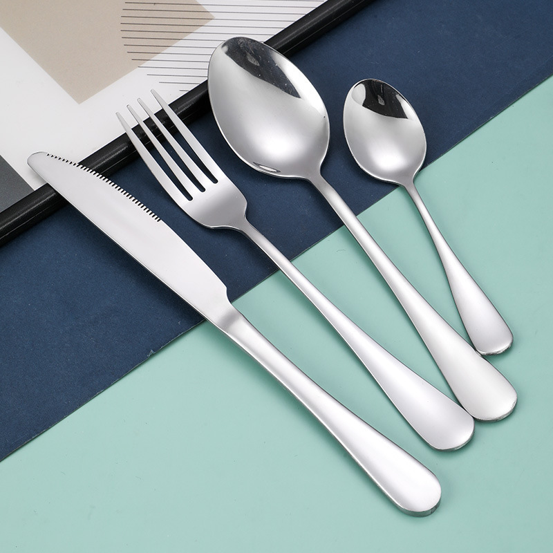 Restaurant Silverware Flatware Cutlery Set 304 Stainless Steel Utensils Set Knife Fork Spoon