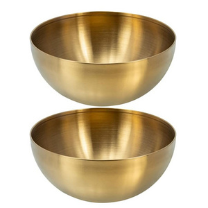 Gold 20cm Kitchen Prep Bowls Stainless Steel Mixing Bowls Nesting Bowl Set