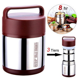 Thermal 1.6L/1.8L/2.0L Vacuum Thermos Double Wall Stainless Steel Lunch Box Bento Box