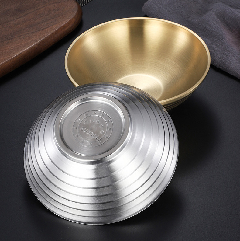 Unbreakable Double Wall Stainless Steel Japanese Ramen Bowls Pasta Pho Serving Bowl Noodle Soup Bowl