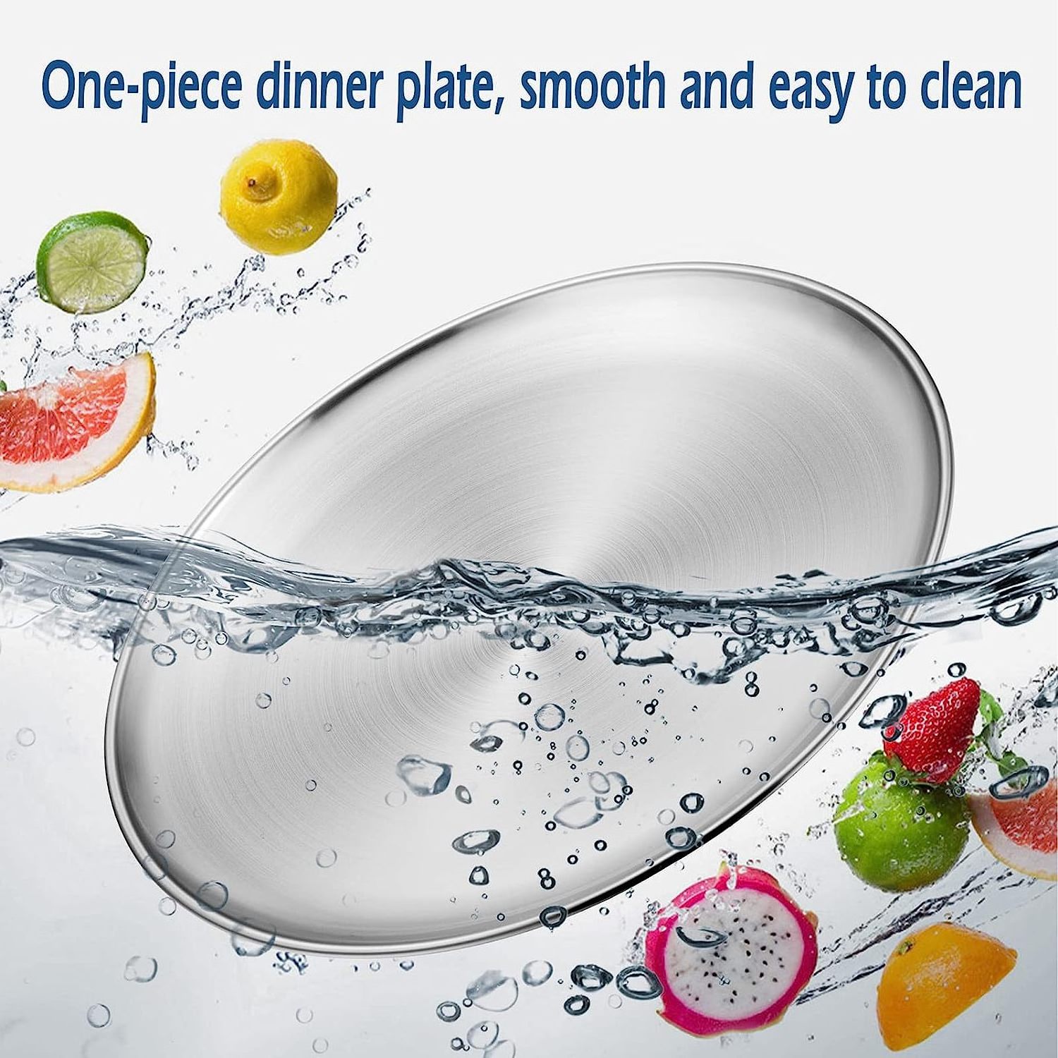 Round Dia 14cm 17cm 20cm 23cm 26cm 30cm Cheap Stainless Steel 201Metal Dinner Tray Plate For Restaurant Serving