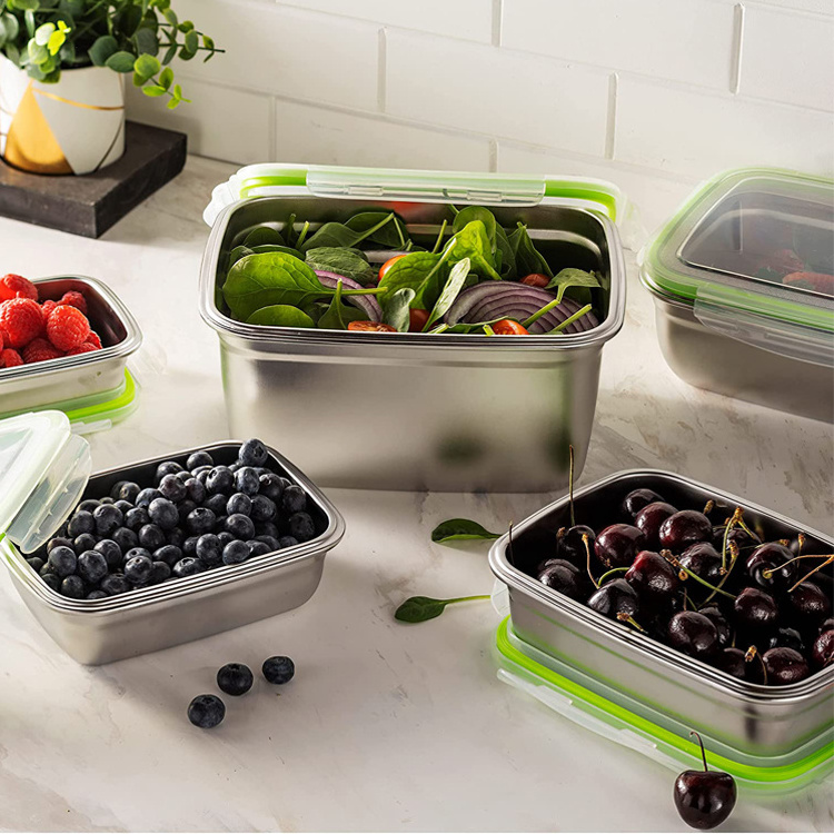 Leakproof 350ml 550ml 850ml 1800ml 2800ml Food storage container Stainless Steel Lunch Box Food Container