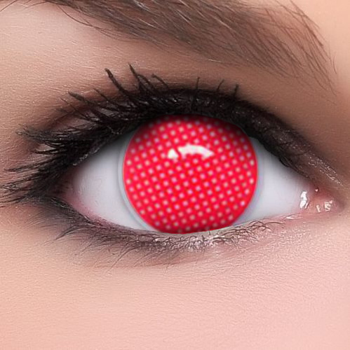 Meetone red anime sharingan vampire crazy halloween contact lenses