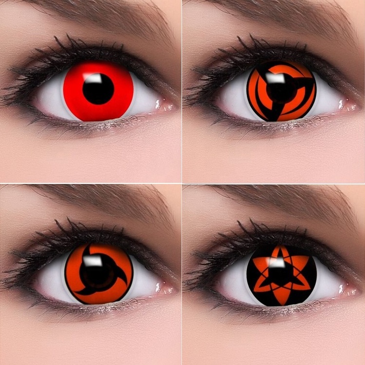 Meetone Halloween Fancy Contacts Crazy Cosplay Sharingan Contact Lens