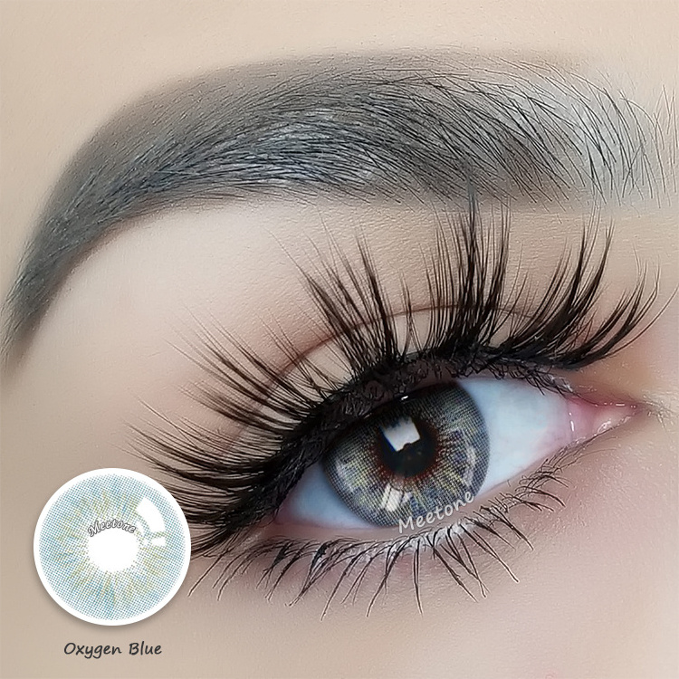 Super Natural Meetone oxygen blue brown gray green contacts yearly best quality korean color contact lenses