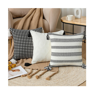 Plaid Stripe Cushions Home Decor Pillow Cover Moroccan Decorative Sofa Cushion Cover