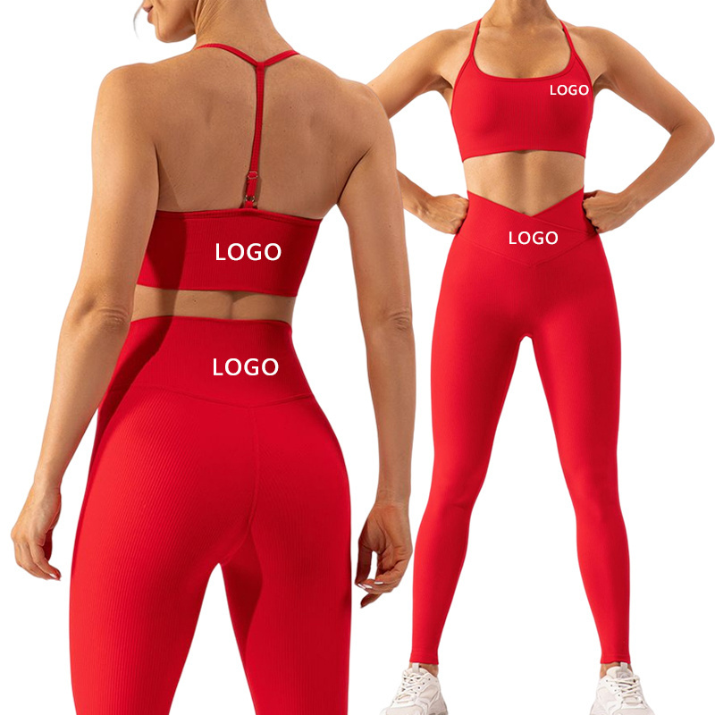 Custom Logo Low Coverage Hot Sexy Gym Active Wear Thin Strap Open Back Elastic White Yoga Fitness Ribbed Sports Bra For Women