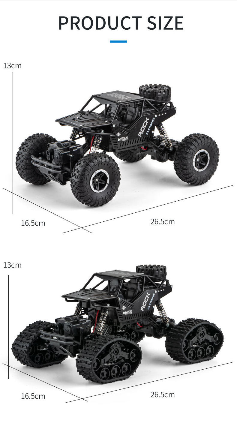 Hot sale 1/16 Monster Truck 4WD Off Road Vehicle Conquering All Terrain RC Rock Crawler 4x4 Climbing Mini Car Model Toys