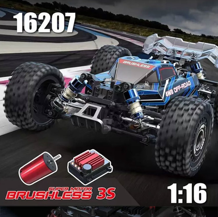 MJX Hyper Go 16207 1/16 Brushless 4WD RC Car 62km/H Electric Off Road Truggy Hobby Monster Truck Buggy Drift Racing Mini RC Car