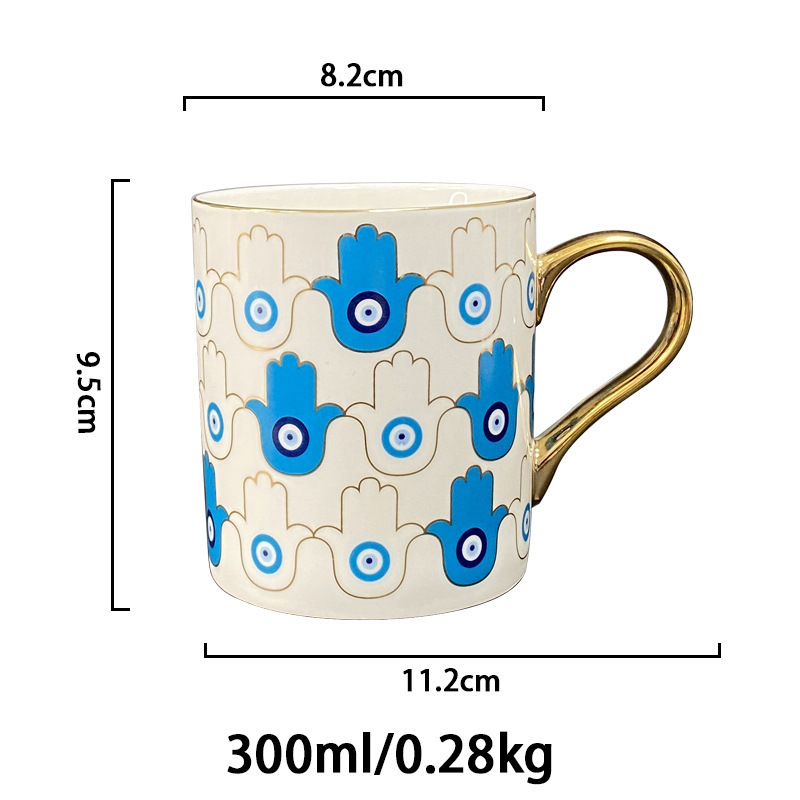 light luxury turkish style mug cup couple breakfast ceramic drinkware coffee cup