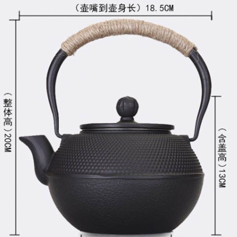 Simple Chinese Cast Iron antique Teapot Black