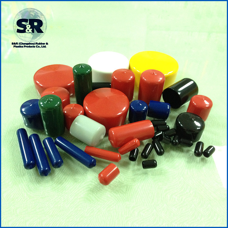 China Round Flexible Vinyl end caps with many sizes