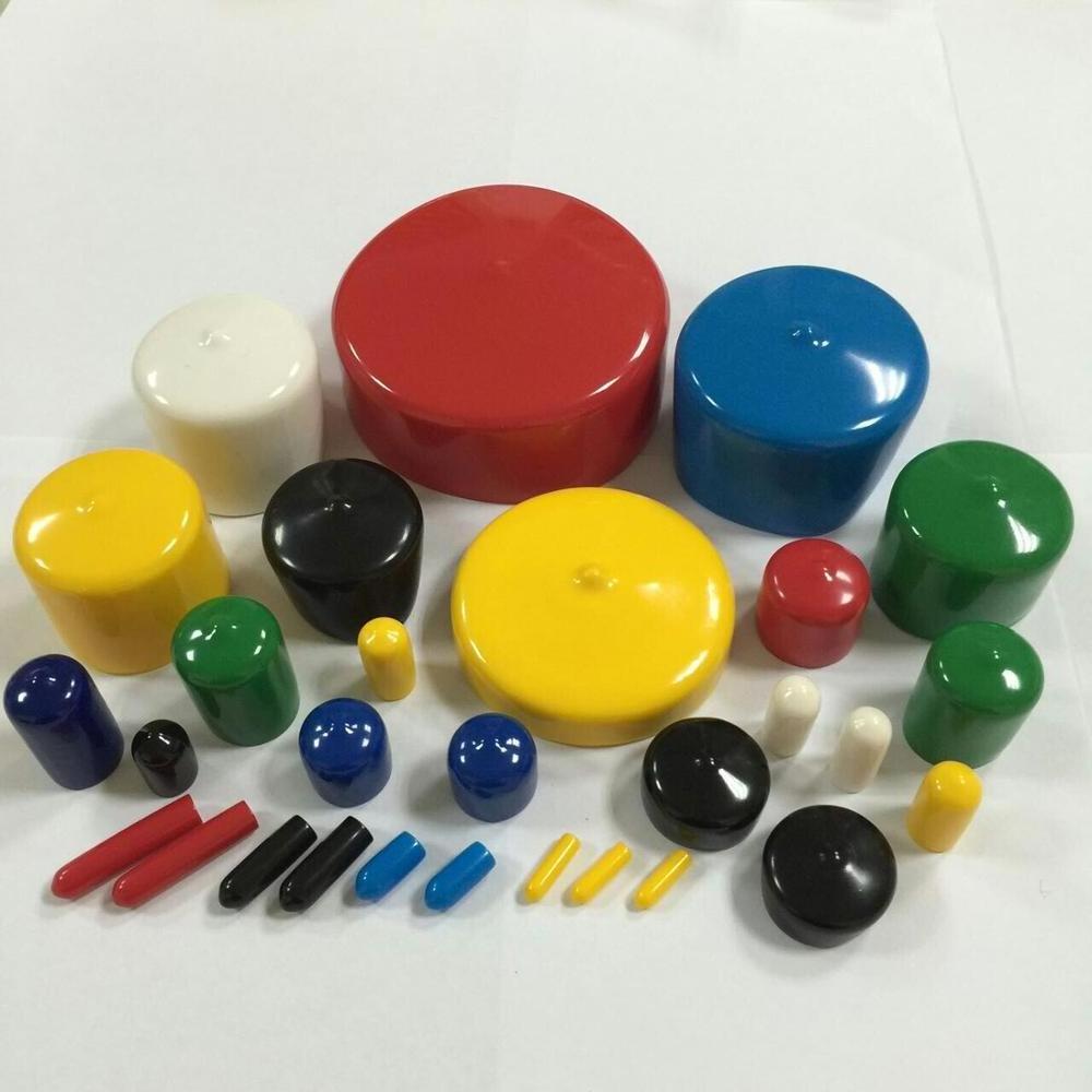 Sinclair&Rush Products Large Size PVC Vinyl Protective Stainless Steel Pipe Round Plastic End Caps