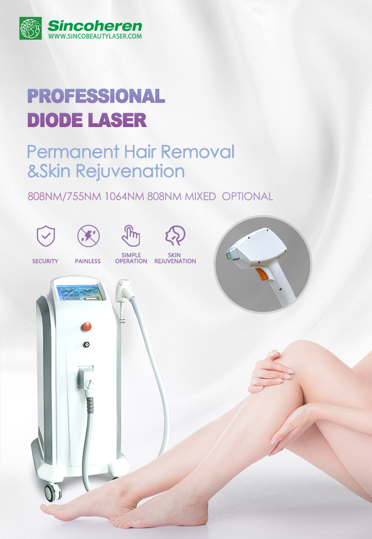 Medical CE Approved Professional Diode Ice Laser Hair Removal Laser Machine 755nm Alexander laser for sale