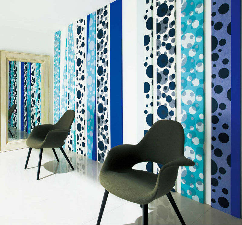 A wallpaper product made in Japan with a polka dot pattern that will brighten up your room.