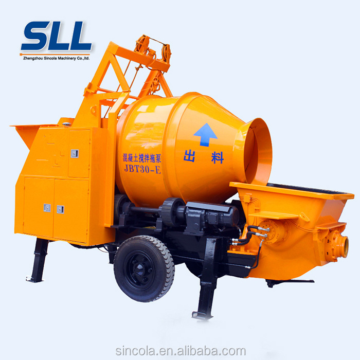 Mini concrete mixer pump , concrete pump with mixer