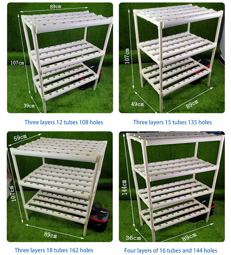 Home Garden Vertical Indoor Grow System Hydroponics DIY Aeroponic Tower With/Without LED light