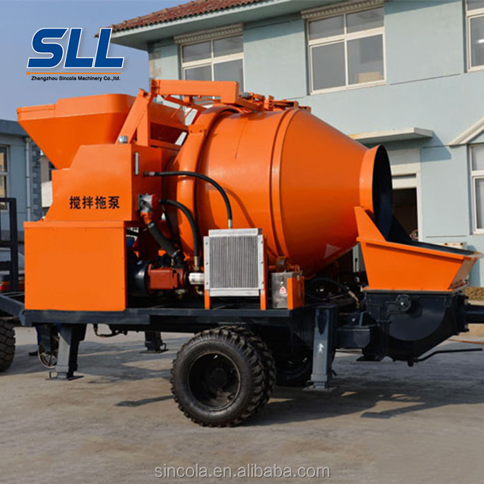 Mini concrete mixer pump , concrete pump with mixer