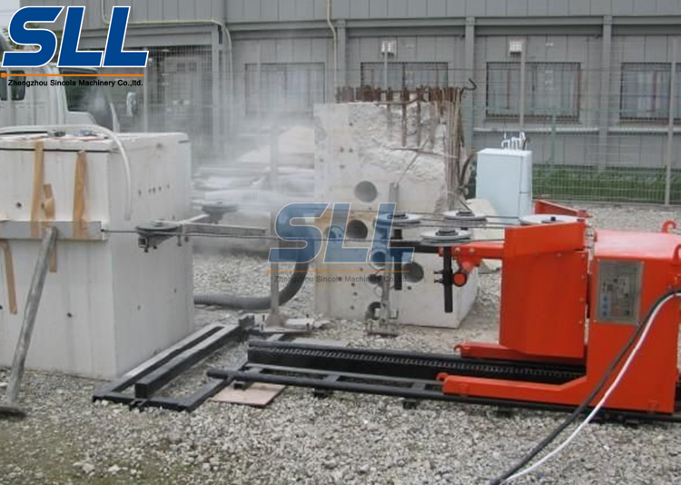 High efficiency granite stone diamond wire saw cutting machine