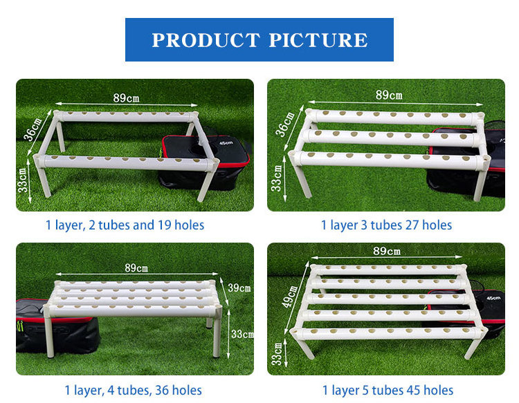 Home Garden Vertical Indoor Grow System Hydroponics DIY Aeroponic Tower With/Without LED light