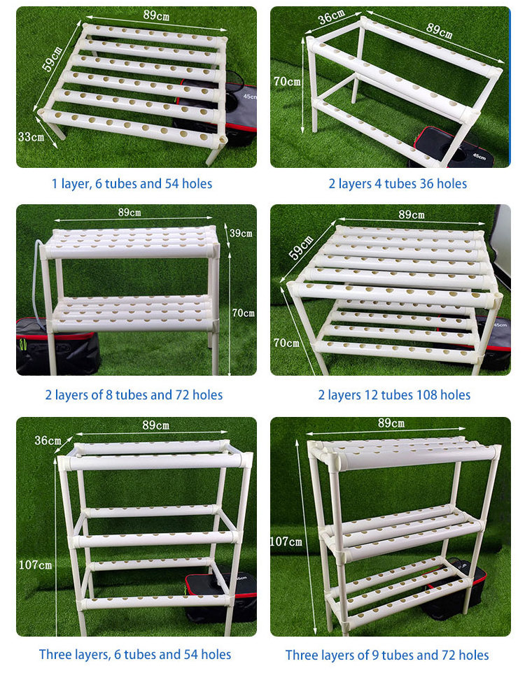 Home Garden Vertical Indoor Grow System Hydroponics DIY Aeroponic Tower With/Without LED light