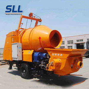 Mini concrete mixer pump , concrete pump with mixer