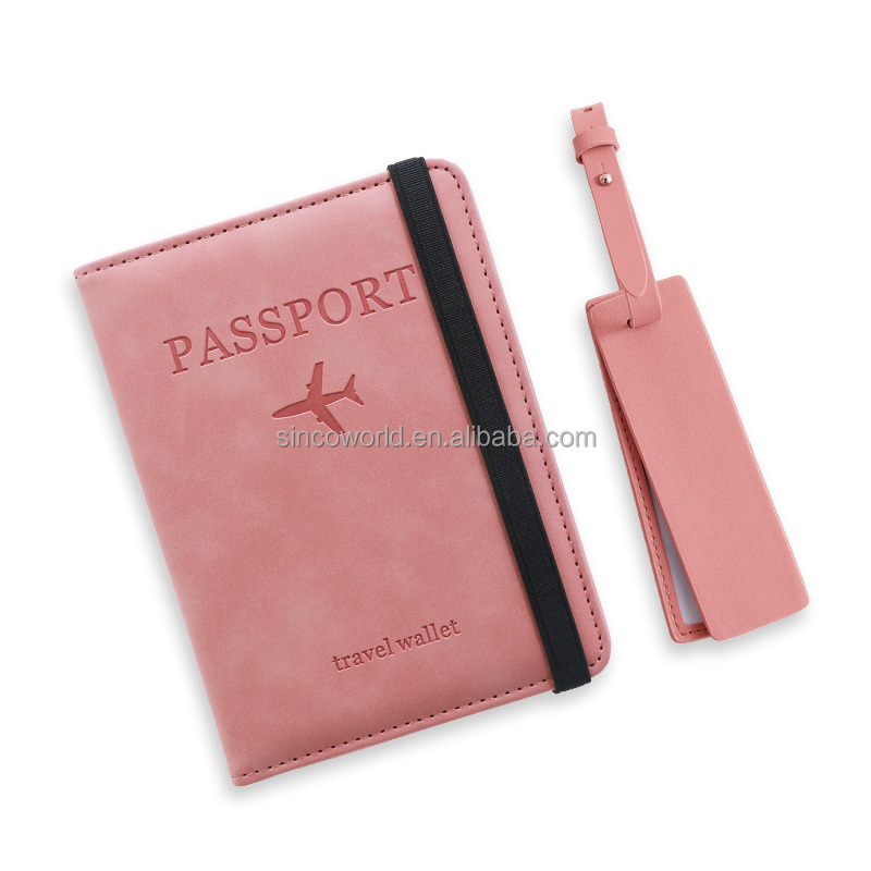 hot sales customised mr and mrs passport covers and luggage tag set