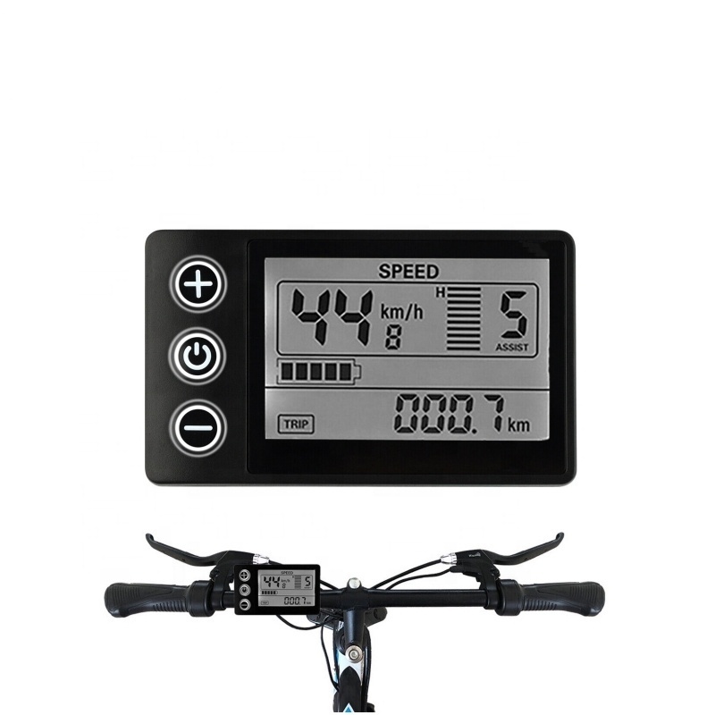 Ebike Display LCD Ebike LCD Display Controller Electric Vehicle Bicycle Ebike Scooter Speed LCD Screen Meter Display