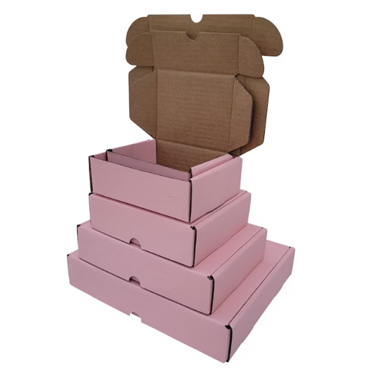 Pack of 25/50/100 Pink Packaging Boxes Corrugated Clothing Gift Mailer Boxes Custom Shipping Boxes for Small Business