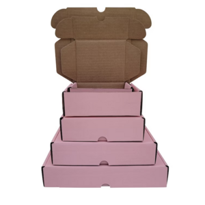 Pack of 25/50/100 Pink Packaging Boxes Corrugated Clothing Gift Mailer Boxes Custom Shipping Boxes for Small Business