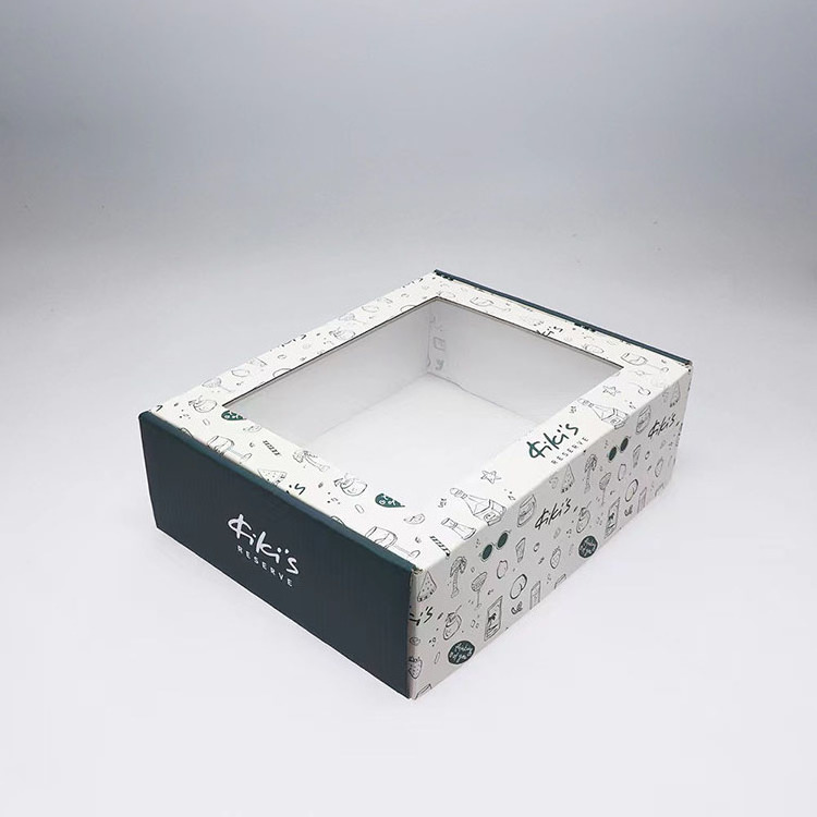 Luxury Cosmetic Packaging Shipping Box Hat Storage Collapsible Paper Gift Box High Quality Corrugated Box with PVC Window