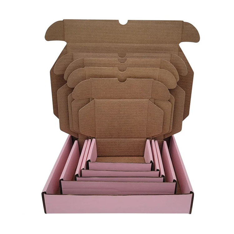 Pack of 25/50/100 Pink Packaging Boxes Corrugated Clothing Gift Mailer Boxes Custom Shipping Boxes for Small Business