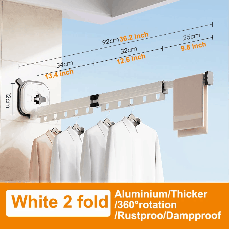 Stainless Steel Wall Mounted Drying Rack For Laundry Extendable Shelf Towel Clothes Multi-Unctional Organizer