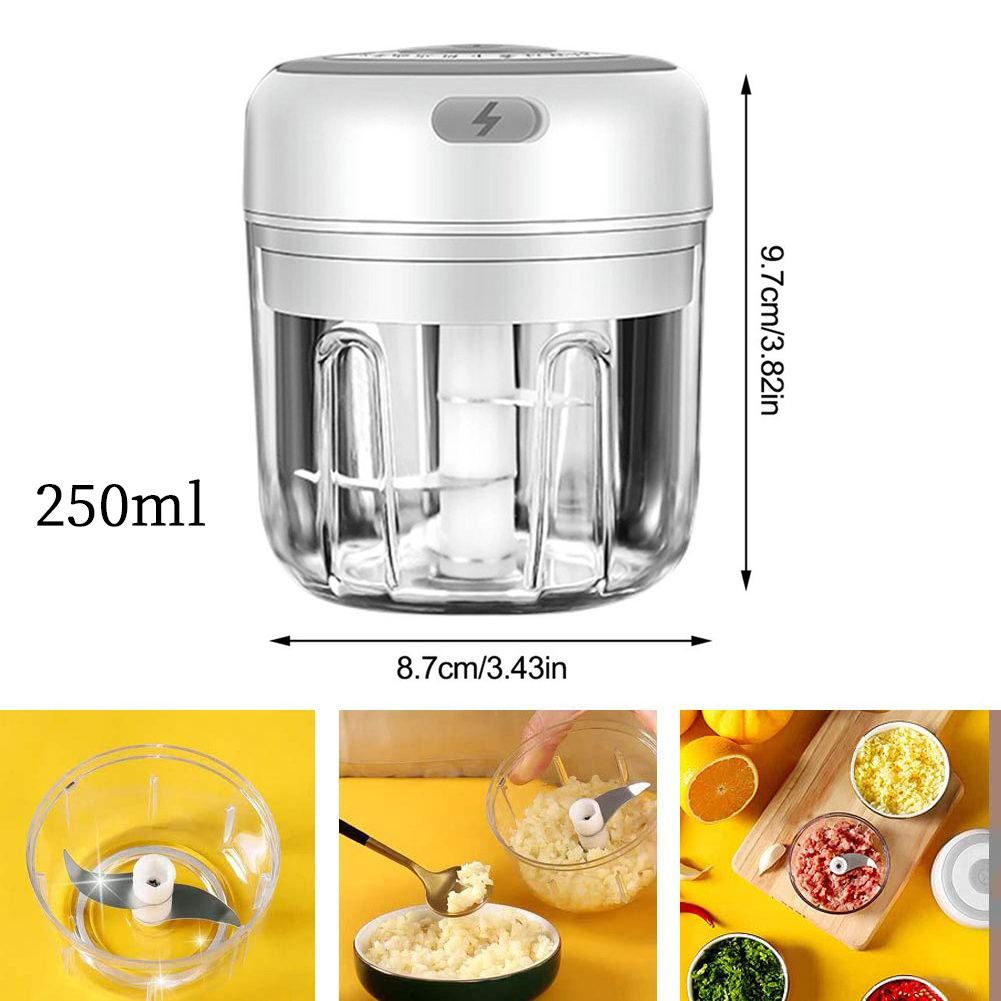 Electric Garlic Masher Durable Mini Crusher Chopper USB Charging Ginger Crusher Kitchen Tools