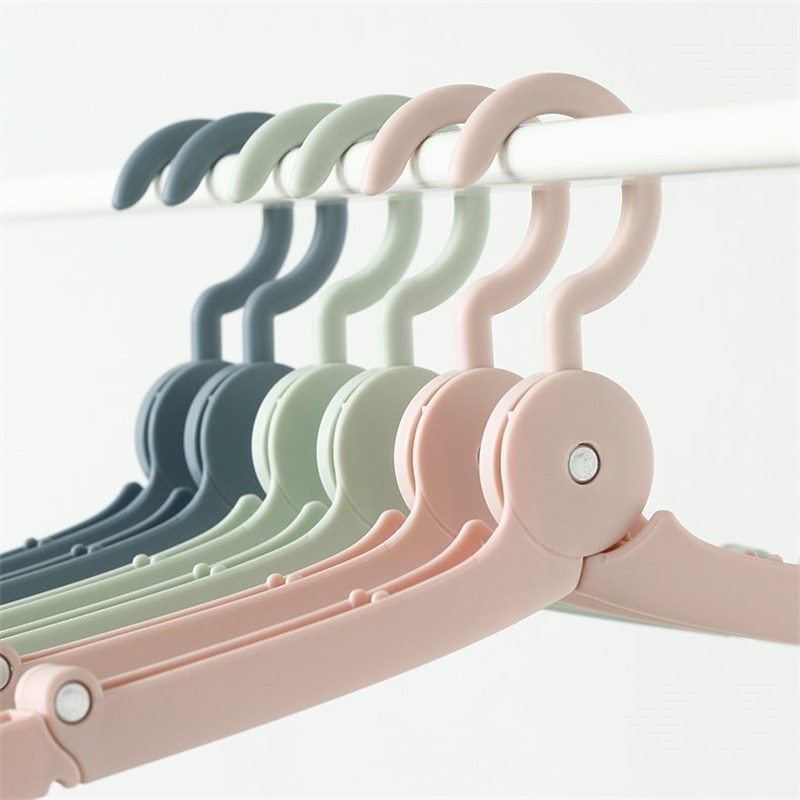 Mini Hangers for Clothes Travel Folding Telescopic Portable Clothes Drying Rack Save Wardrobe Space Organizer for Clothes