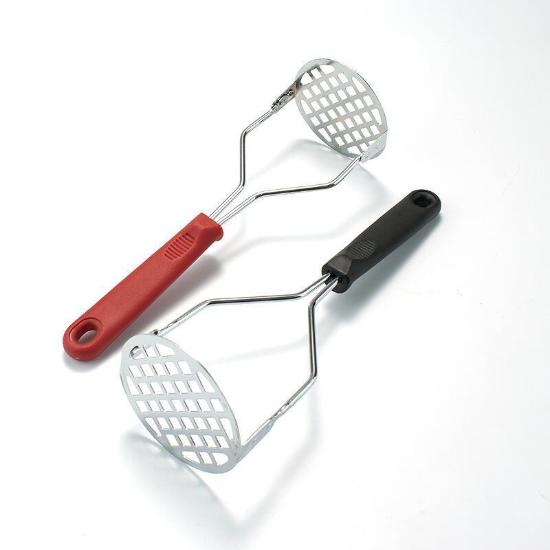 2023 Hot Sale Plastic Handle Stainless Steel Potato Press Manual Multi-functional Potato Masher Kitchen Tools