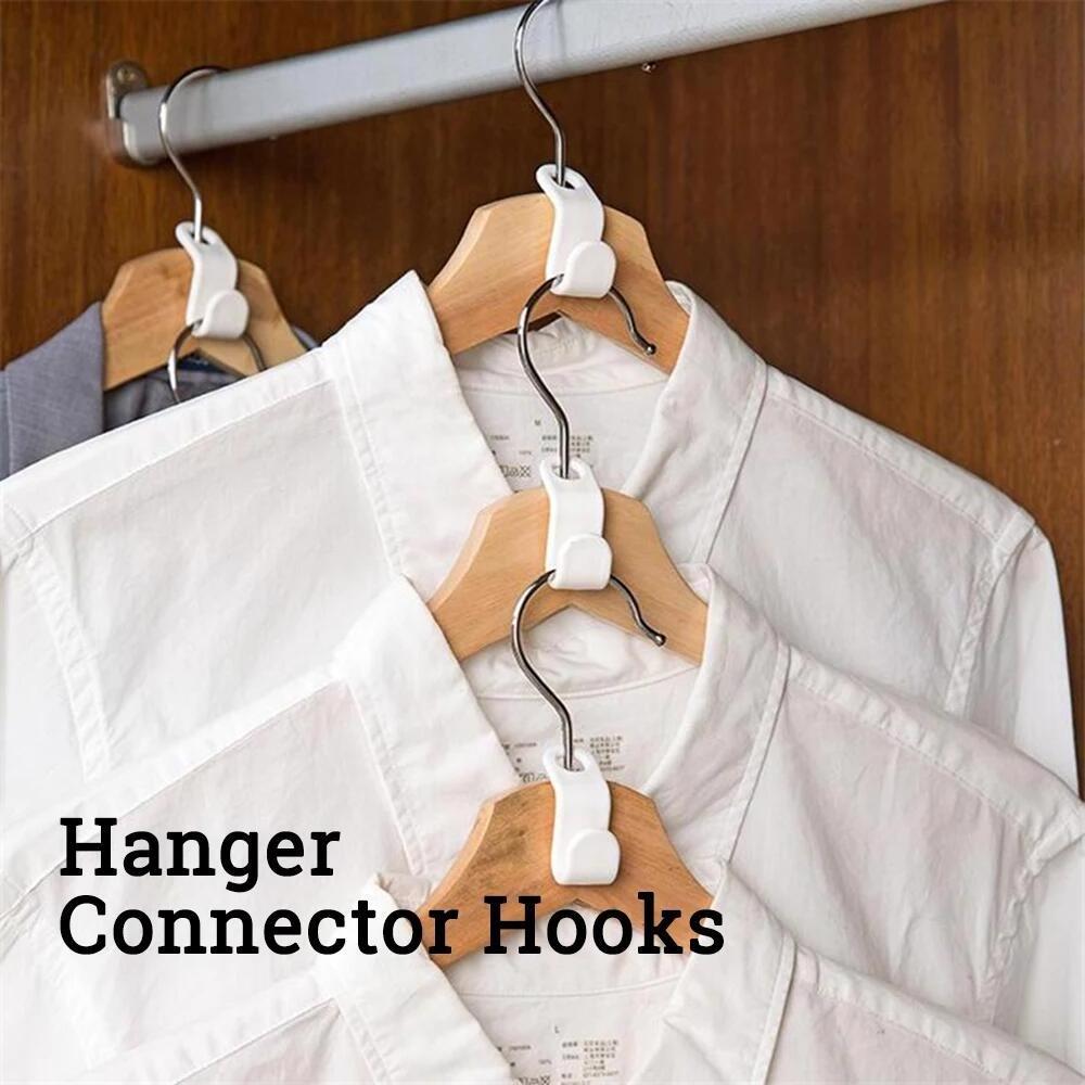 Clothes Hanger Connector Plastic Hooks Space Saving Cascading Connection Hooks for Clothes Closet Display Hooks