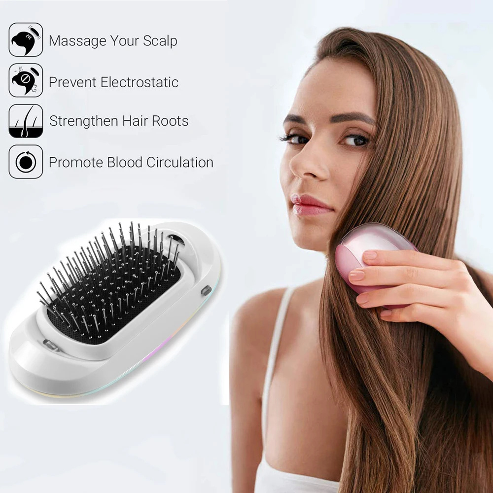 Portable Scalp Massage Detangling Comb Brush Negative Ion Hair Custom Logo Combs and Brushes