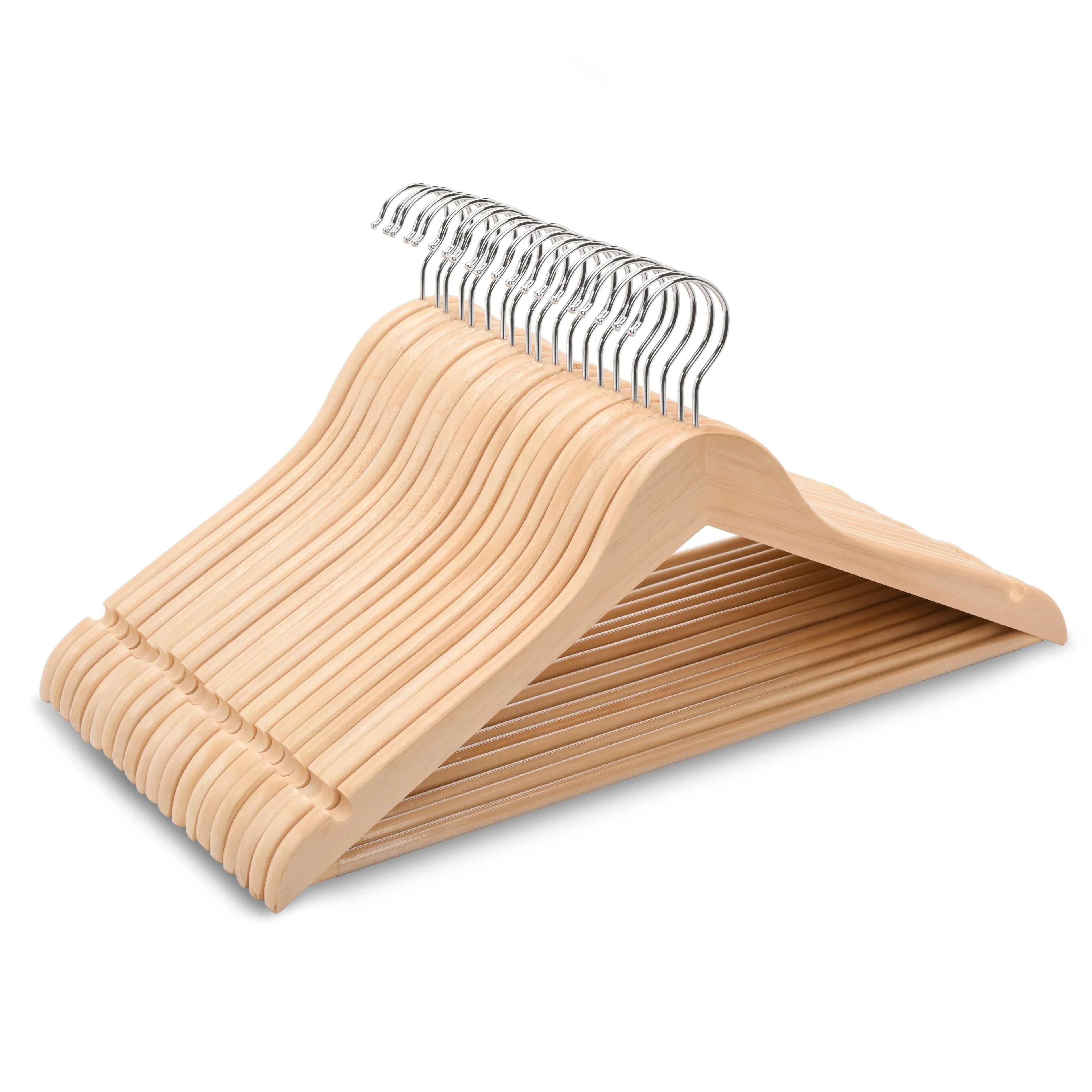 Wall Hangers Wooden Non-Slip Notched Closet Suit Wooden Hanger Wood Clothes Hangers For Garment Display