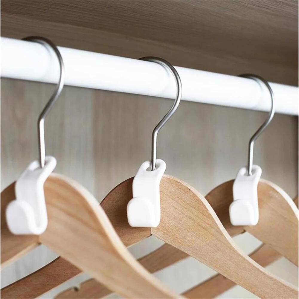 Mini Clothes Hanger Connector Hooks for Hangers Saving Space Non-Slip Coat Storage Rack Plastic Wardrobe Organizer