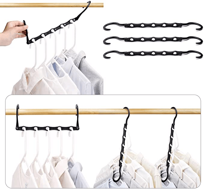 Plastic Magic Hangers Five Holes Closet Hangers Closet Storage Space Closet Organizers