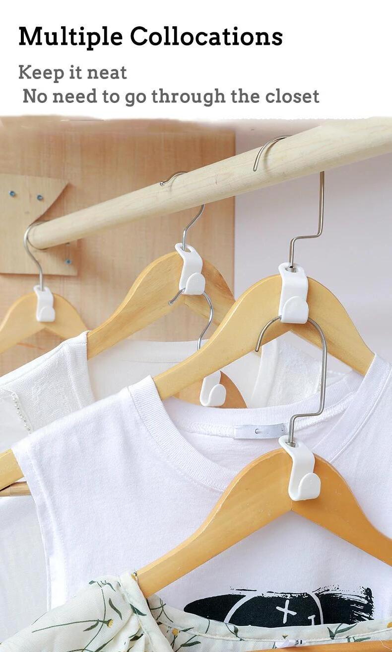 Mini Clothes Hanger Connector Hooks for Hangers Saving Space Non-Slip Coat Storage Rack Plastic Wardrobe Organizer