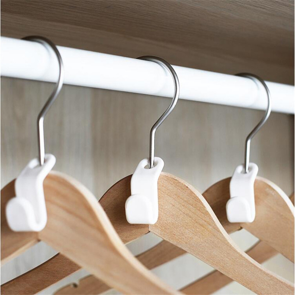 Cascading Clothes Hanger Connector Hooks for Heavy Duty Space Saving Clothes Hanger Connection Hooks for Clothes Closet