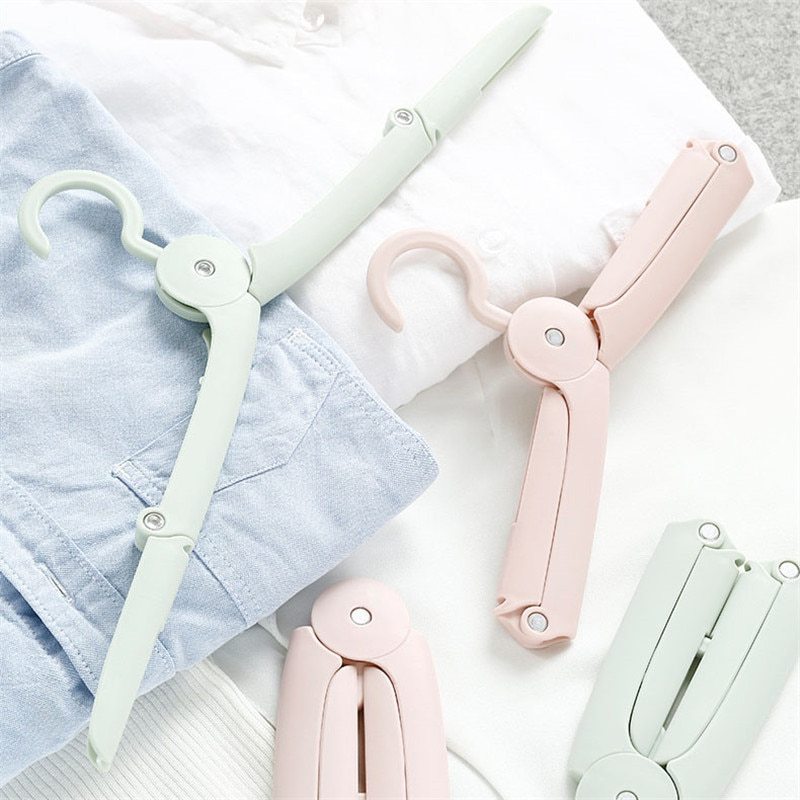 Mini Hangers for Clothes Travel Folding Telescopic Portable Clothes Drying Rack Save Wardrobe Space Organizer for Clothes