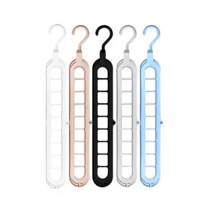 Wholesale Plastic Custom Cloth Rack Foldable Premium Hanger With Durable 360 Degree Rotatable Hook