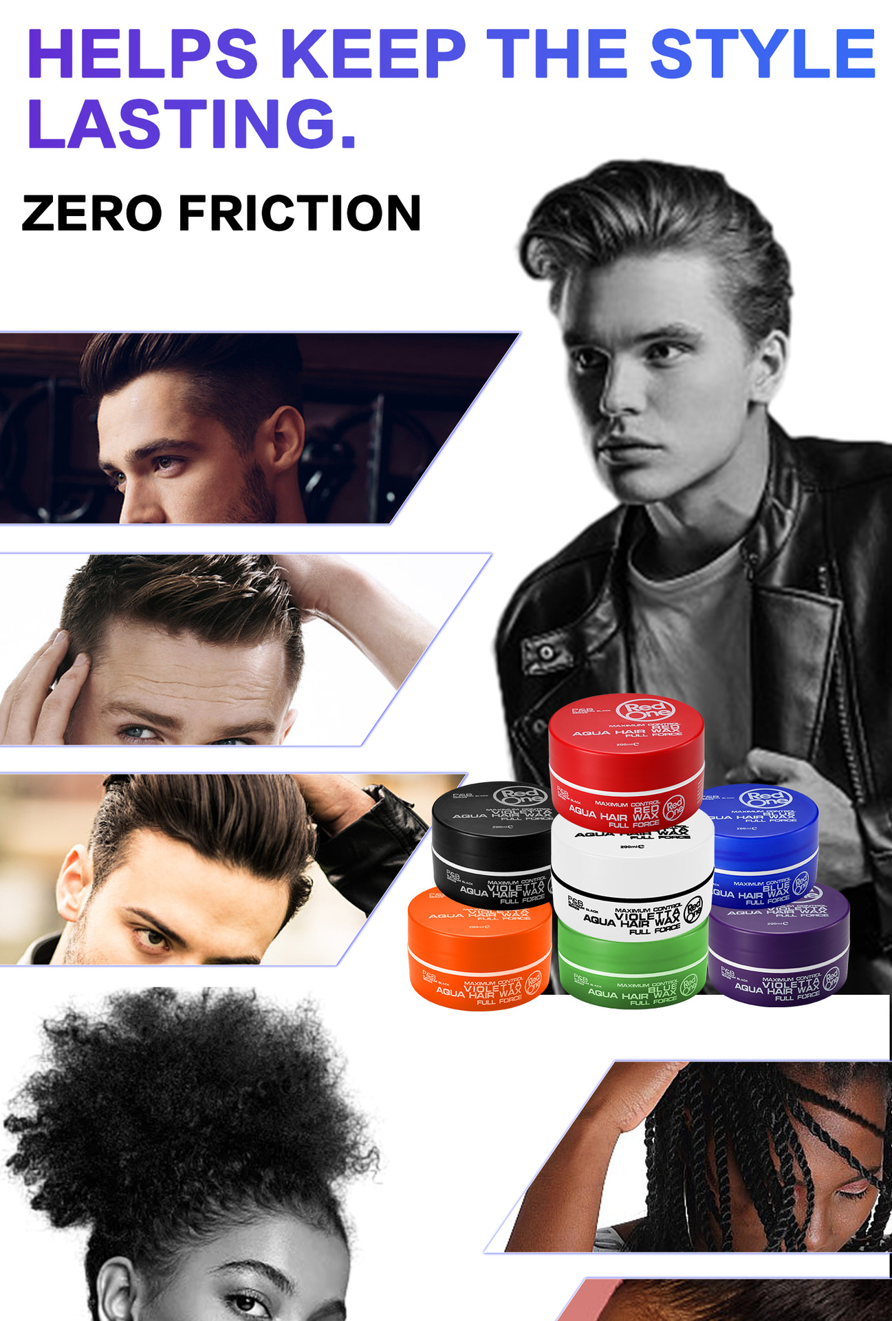 Professional Colored Hair Wax For Men Fruit Hair Pomade Personalized Keratin Hair Spray For Men