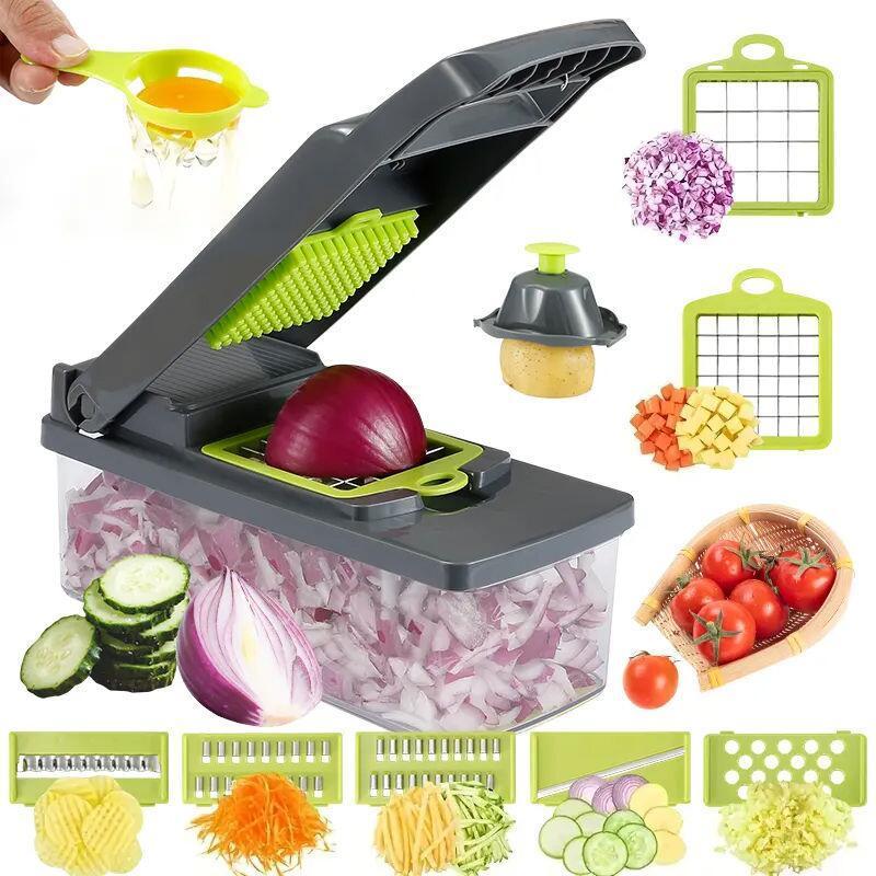 Multifunctional All-In-1 Manual Hand Blender Vegetable Slicer Vegetable Chopper And Vegetable Cutter  Kitchen Accessories