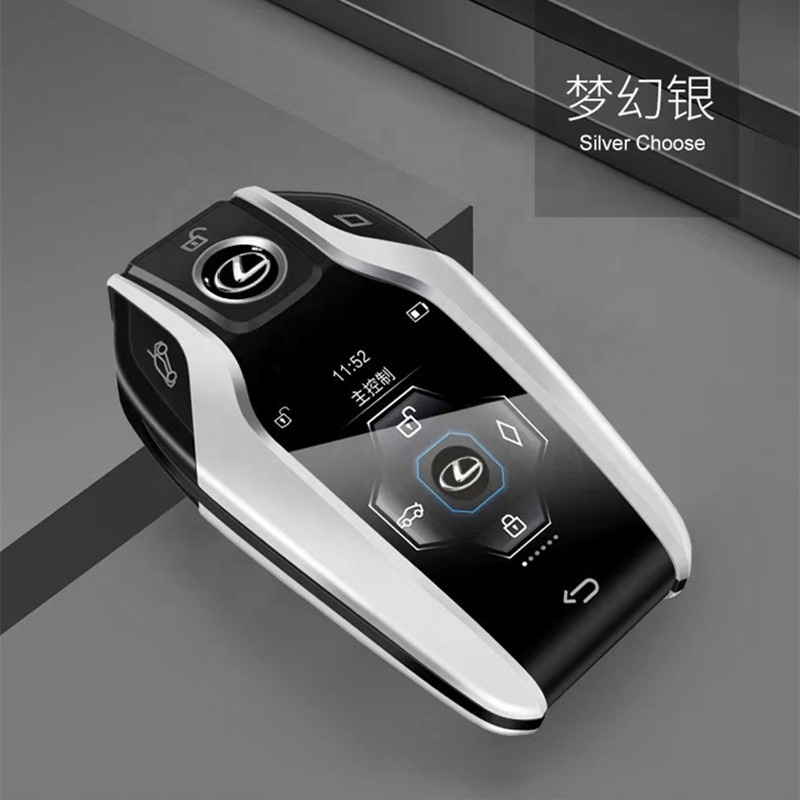 auto alarm lcd wireless smart key touch screen keyless entry system car remote key for all car