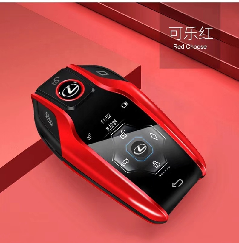 auto alarm lcd wireless smart key touch screen keyless entry system car remote key for all car