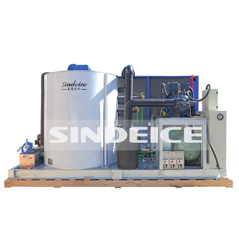 SINDEICE hot sale wholesale ice maker machine/ice flake machine maker 10t for Tunisia slaughter processing meat cooling